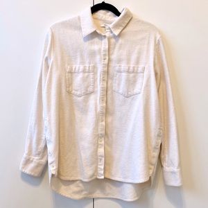 Madewell Flannel Button Up With Side Button Detail